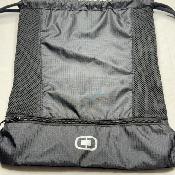 OGIO Black Drawstring Backpack with Blue Logo - Picture 5 of 5